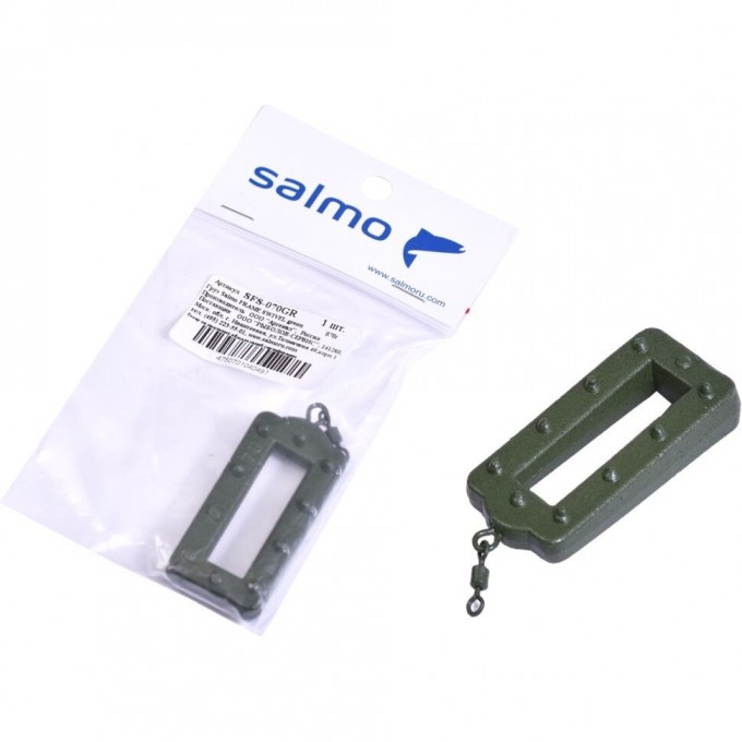 Груз SALMO Frame Swivel green 070г SFS-070GR Груз SALMO Frame Swivel green 070г SFS-070GR