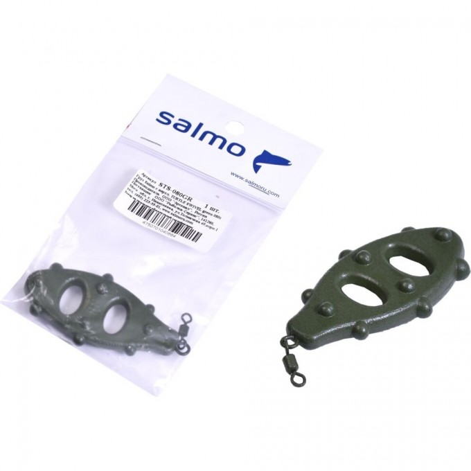 Груз SALMO с вертлюгой Turtle Swivel green 080г STS-080GR Груз SALMO с вертлюгой Turtle Swivel green 080г STS-080GR