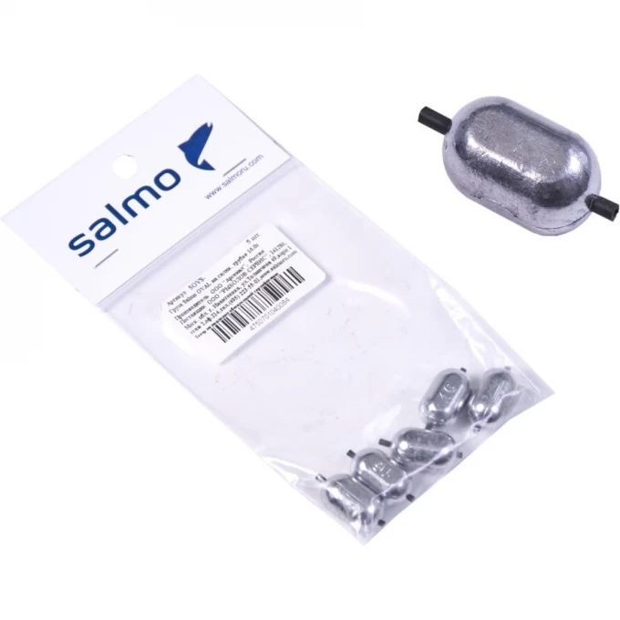 Груза SALMO Oval на силиконовой трубке 12.0г 5шт SOVS-0120