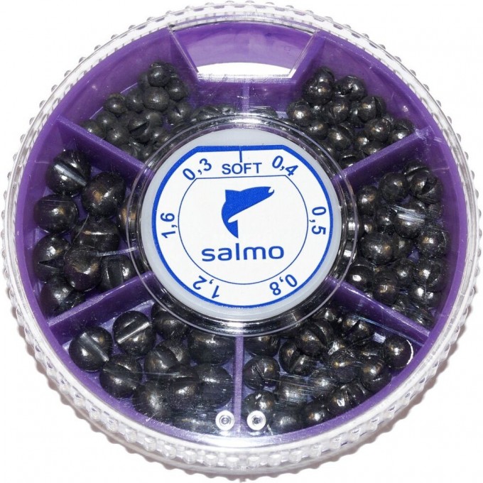 Грузила SALMO Дробь SOFT мягкие 6 секций 0.3-1,6г 100г набор 1006-003 Грузила SALMO Дробь SOFT мягкие 6 секций 0.3-1,6г 100г набор 1006-003