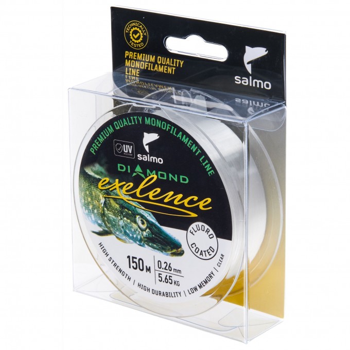 Леска монофильная SALMO DIAMOND EXELENCE FLUORO COATED Clear 150/026 4034-026 Леска монофильная SALMO DIAMOND EXELENCE FLUORO COATED Clear 150/026 4034-026