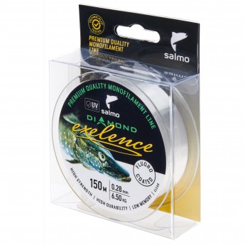 Леска монофильная SALMO DIAMOND EXELENCE FLUORO COATED Clear 150/028