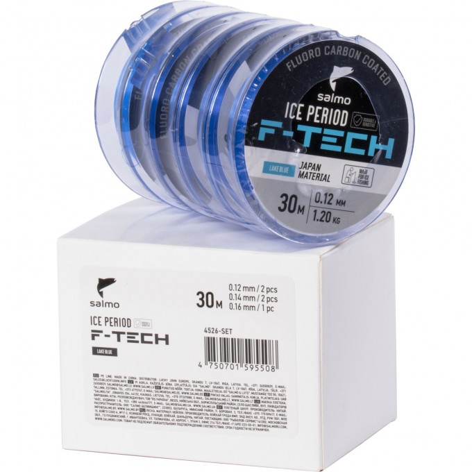 Леска монофильные зимние SALMO ICE PERIOD F-TECH LAKE BLUE 5шт. набор 4526-SET Леска монофильные зимние SALMO ICE PERIOD F-TECH LAKE BLUE 5шт. набор 4526-SET