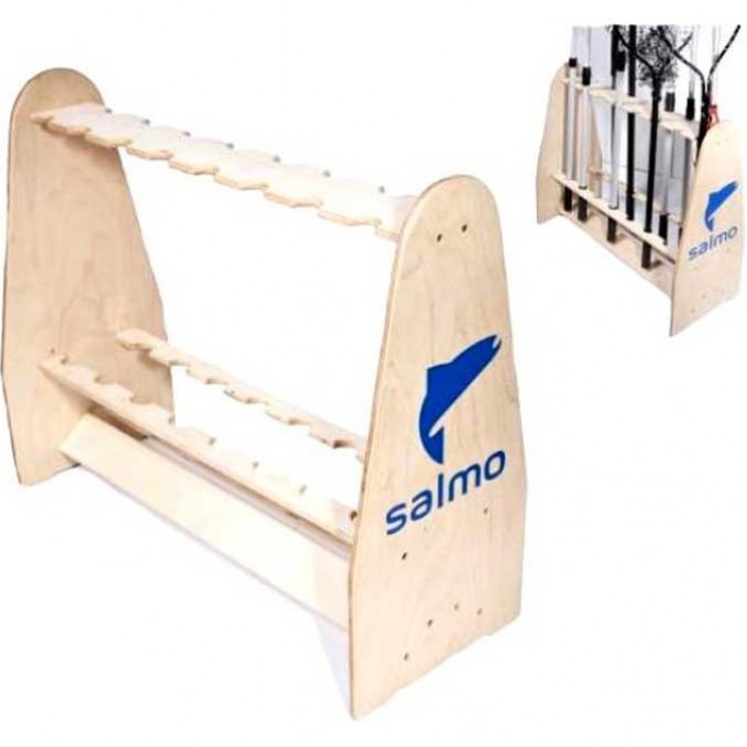 Стойка деревянная SALMO для подсачеков 16шт. R-7016 Стойка деревянная SALMO для подсачеков 16шт. R-7016